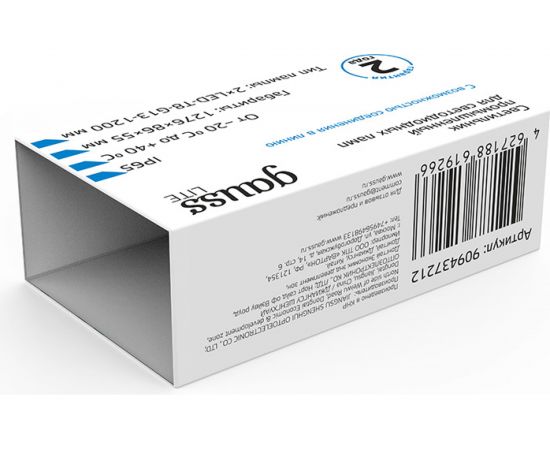 Линейный светильник GAUSS СПП-Т8-G13 LITE 220-230V IP65 1276х86х55мм для LED ламп 1/12 909437212 – изображение 2