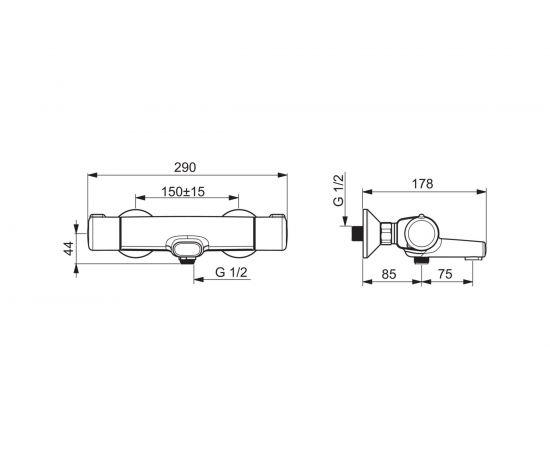 Tермостатический смеситель для ванны ORAS Nova 7462U 00000049931 – изображение 2
