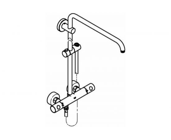 Душевая система с термостатом для душа GROHE Euphoria без верхнего и ручного душа 26241000 – изображение 3