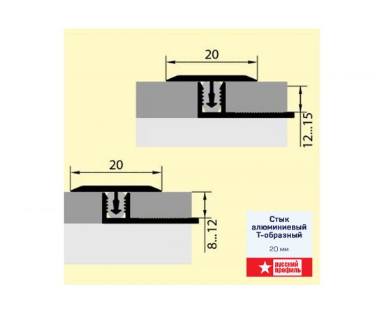 Т-образный стык РУССКИЙ ПРОФИЛЬ 20 мм, 0.9 м, дуб медовый, 10 штук 4680427062599 – изображение 3