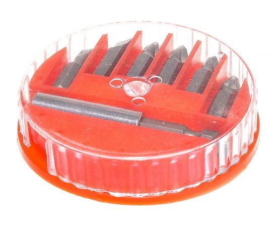 Набор бит (25 мм; 6 шт.) в круглом картридже + адаптер (60 мм) FIT 57621 – изображение 3