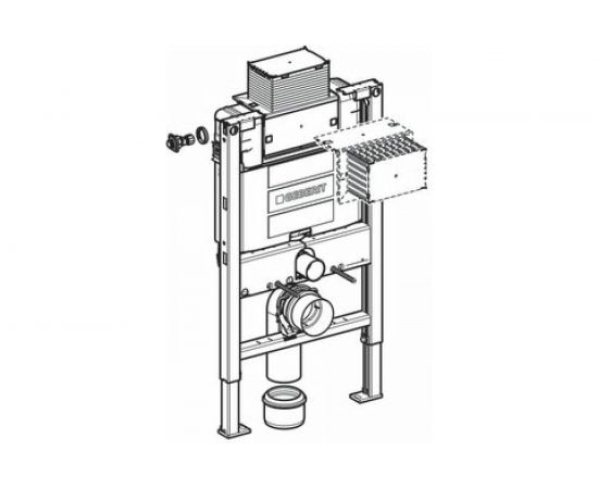Монтажная рама GEBERIT 111.003.00.1 Duofix Omega для подвесного унитаза 00000037105 – изображение 4
