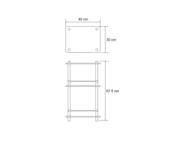 Напольная тройная полка WasserKRAFT K-4033 – изображение 6