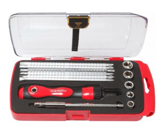 Реверсивная отвертка Forsage телескопическая, переставная, 2 в 1, 13 предметов F-2133 