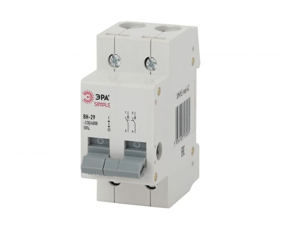 Выключатель нагрузки ЭРА SIMPLE ВН-29 2P 40А Б0039251 