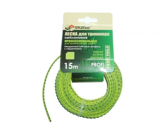 Леска для триммера (3.0 мм х 15 м; зубчатый квадрат) SKRAB 28463 