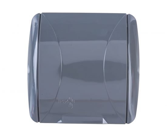 Розетка TDM 2П+3 открытой установки IP54 16А с крышкой серая "Селигер" SQ1818-0113 