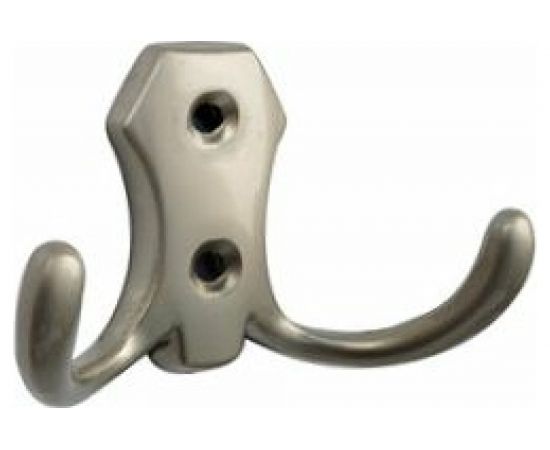 Мебельный крючок JET 585 двухрожковый, матовый никель CQ585Z.002NA99 