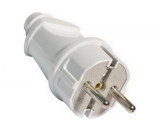 Вилка TANGO с заземлением белая 16А 250В индивидуальная упаковка 5/ 20/ 600 1013535 