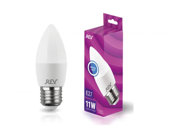 Светодиодная лампа REV C37 Е27 11W, 4000K, нейтральный свет 32525 3 