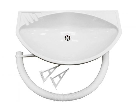 Раковина ТП Системы пластик, в комплекте с сифоном и кронштейнами 29 