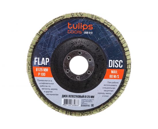 Диск лепестковый (125х22.2 мм; Р100) Tulips tools EA06-810 