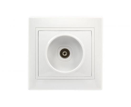 Телевизионная розетка Smartbuy 1-местная 75Ом 5-862МГц белая Венера SBE-01w-S1-TV 