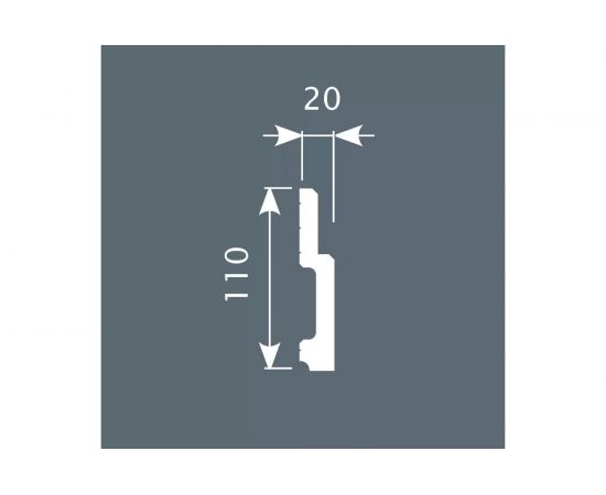 Плинтус Cosca decor PX010 110x20 мм, 2000 мм, экополимер СПБ069956 – изображение 2
