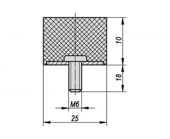 Резинометаллический буфер KIPP K0571.02501055 – изображение 2