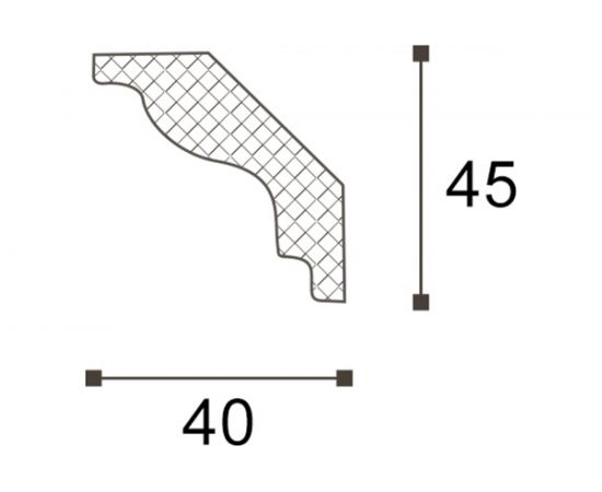 Карниз потолочный NOMASTYL (2000х40х45 мм) NMC MT – изображение 2