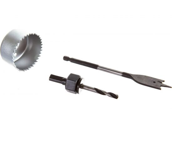 Набор для врезки замков "ЭКСПЕРТ" (коронка по дереву, державка, перьевое сверло 22 мм, 3 шт.) Зубр 2954-54-H3_z01 – изображение 2