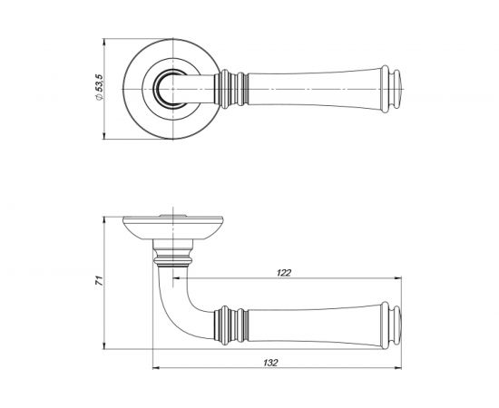 Раздельная ручка PUNTO SERENITY ZR OB-13 античная бронза 41119 – изображение 2