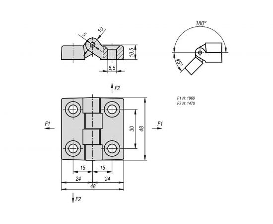 Шарнир KIPP K1004.006241515 – изображение 2