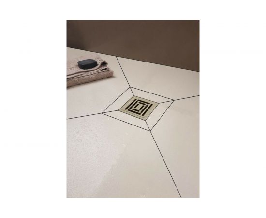 Напольный трап водосток BERGES ZENTRUM Uno 100х100, D50-110 мм 090471 – изображение 2