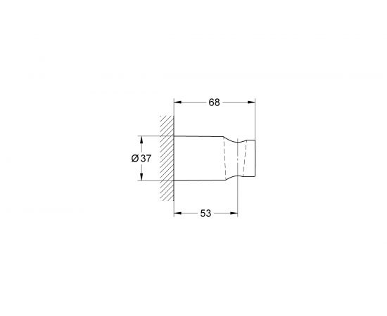 Настенный держатель для душа Grohe New Tempesta Cosmopolitan 27594000 – изображение 2