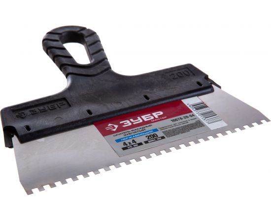 Фасадный зубчатый шпатель 200 мм Зубр МАСТЕР 10078-20-04 – изображение 2