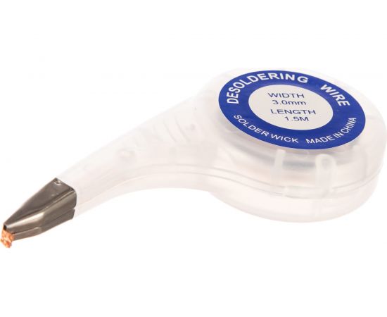 Медная лента оплетка для удаления припоя (3 мм, 1.5 м) REXANT 09-3034 – изображение 2