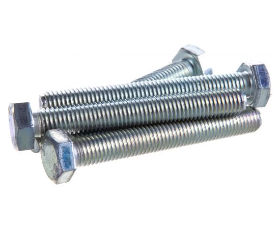 Болт Стройметиз М12х90 DIN 933, класс прочности 8.8, цинк уп. 10 шт. 3023164 – изображение 2