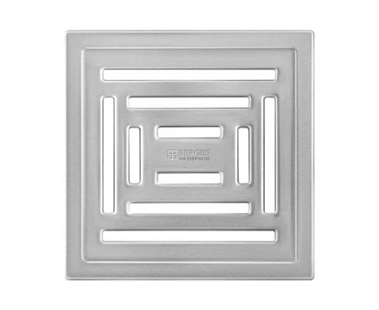 Напольный трап водосток BERGES ZENTRUM Uno 100х100, D50-110 мм 090471 – изображение 3