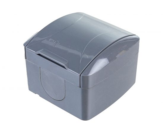 Розетка TDM 2П+3 открытой установки IP54 16А с крышкой серая "Селигер" SQ1818-0113 – изображение 3