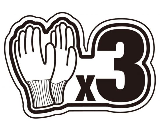 Трикотажные антипорезные перчатки Delta Plus р. 7, 3 пары VECUT58GRG307 – изображение 3