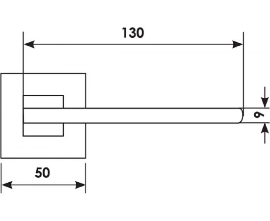 Дверная ручка MORELLI SPUTNIK-SQ NERO цвет - черный 9012315 – изображение 4