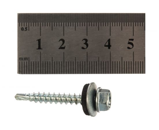 Кровельный саморез Качественный КРЕПЕЖ цинк, 4.8х35 мм, 140 шт 0500169 КЧ – изображение 4