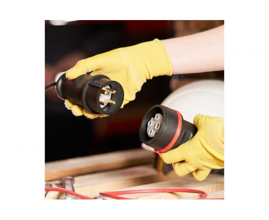 Переносная влагозащищенная вилка REXANT 3Р+РЕ, 32 А, IP44, каучук 111-006 – изображение 7