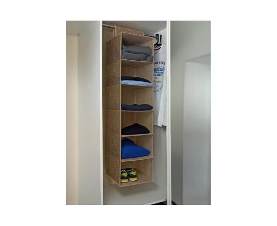 Подвесной органайзер ГЕЛЕОС с 6 полками, Миндаль, размер 120х28х28 см МНД_30 – изображение 10