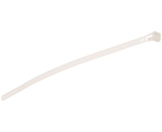 Нейлоновая открывающаяся стяжка NIKOMAX 200х7,5мм, белая, уп-ка 100шт. NMC-CTN200-75-RL-WT-100 
