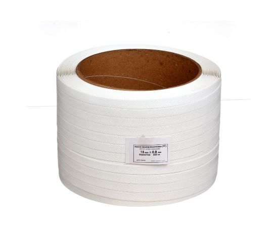 Лента Кордленд ПП 15x0,8x0,5км (220кгс) белый, М/ПА PP-00719 