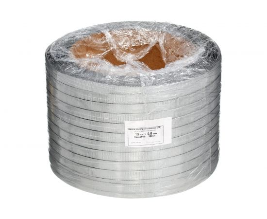 Лента Кордленд ПП 15x0,8x0,5км (210кгс) серый, М/ПА PP-00721 