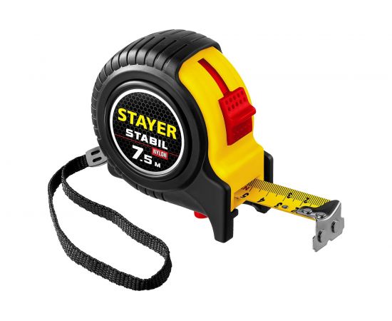 Профессиональная рулетка с двухсторонней шкалой STAYER Stabil 7.5мх25мм 34131-075_z02 