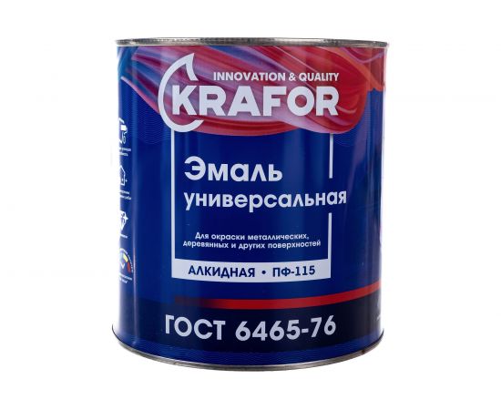 Универсальная атмосферостойкая эмаль Krafor ПФ-115 салатная 2.7 кг 6 26044 