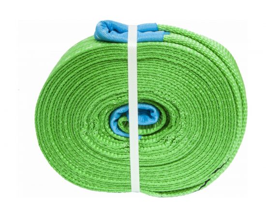 Буксировочный грузовой трос MEGAPOWER 21000 кг, 5 м, ширина 60 мм, петля-петля, в сумке M-78521 