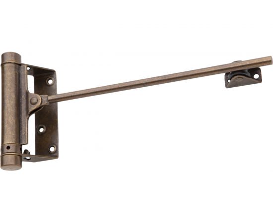 Дверной доводчик ALDEGHI LUIGI SPA стальной, пружинный, 148х335 мм, цвет: античная латунь, к-т: 1 шт + ключ с декоративными шурупами 115OA004 