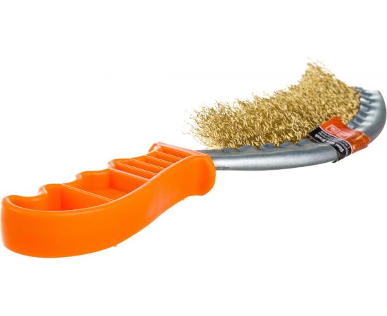 Металлическая изогнутая зачистная щетка с пластиковой ручкой АвтоDело 44012 – изображение 2