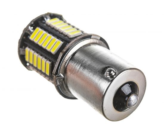 Автолампа диод S25 P21W 66 SMD диодов BA15s 1-контурная белая SKYWAY S08201397 – изображение 2