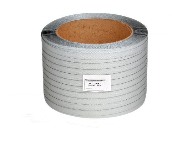 Лента Кордленд ПП 15x0,8x0,5км (210кгс) серый, М/ПА PP-00721 – изображение 2