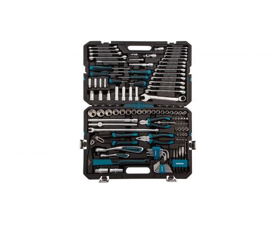 Набор инструментов Gross 115 предметов, 120 зубьев, CrV, 1/4, 1/2 14152 – изображение 2