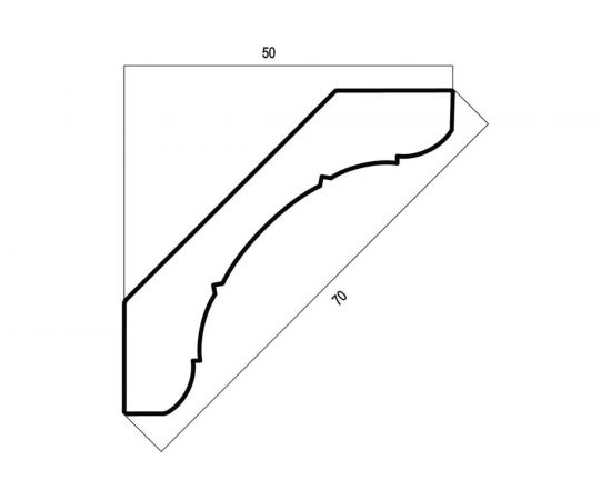 Карниз Cosca 155-1084 интерьерный багет, 70 мм, красное дерево с золотом СПБ016632 – изображение 2