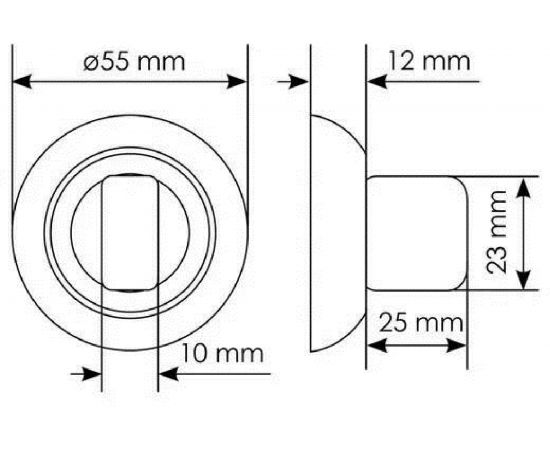 Сантехническая завертка MORELLI MH-WC SN/CP цвет-бел. никель/хром 9008259 – изображение 4