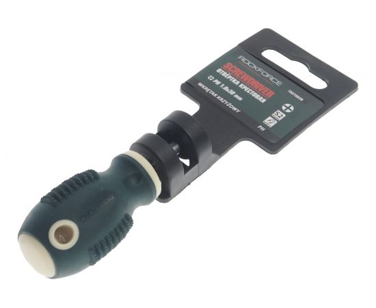 Крестовая магнитная отвертка ROCKFORCE Profi S2 PH1.0х30мм, на пластиковом держателе RF-70310030 – изображение 5