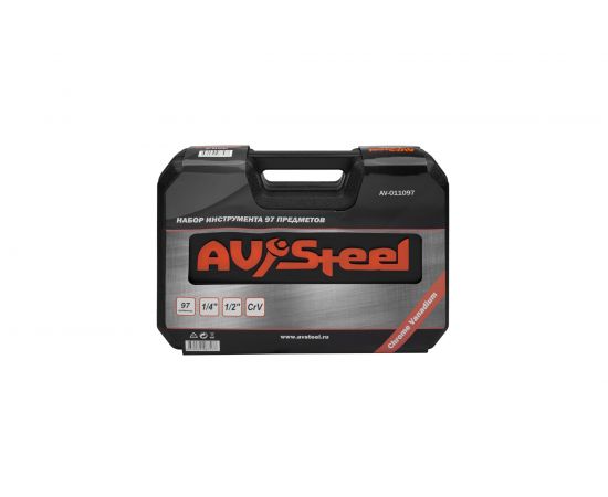 Набор инструмента AV STEEL 97 предметов 1/4"",1/2"" профессиональный AV-011097 – изображение 8